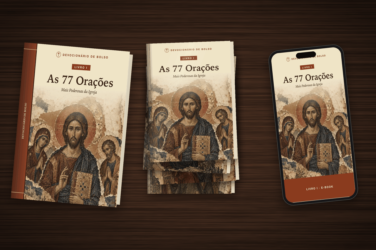 Coleção completa de livros impressos e no celular para rezar em família